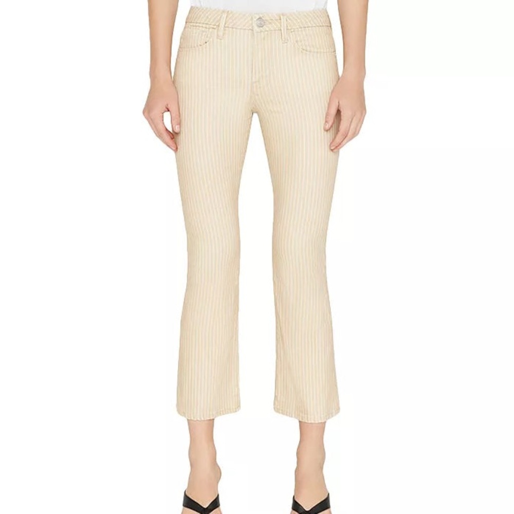 Frame le crop mini boot NWT in sand stripe